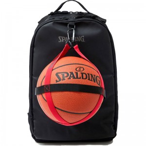 SPALDING(スポルディング)ボールハーネス ブラック×レッドバスケットボール ボールケース(50013rd)