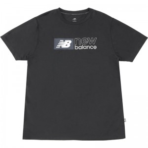 newbalance(ニューバランス)41S/STシャツ(ブロックロゴマルチSPTシャツ M(amt41000-bk)