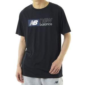 newbalance(ニューバランス)41S/STシャツ(ブロックロゴマルチSPTシャツ M(amt41000-bk)