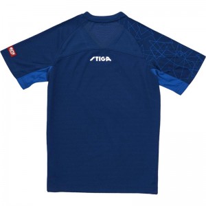 stiga(スティガ)STIGAシャツCN-IV ブルー S卓球 ゲームシャツ(ca53122s)