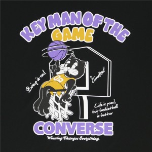 converse(コンバース)4S プリントTシャツバスケットTシャツ M(cb241369-1974)