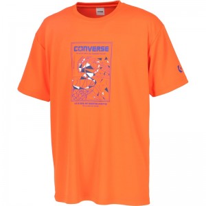 converse(コンバース)4S プリントTシャツバスケットTシャツ M(cb241370-5600)