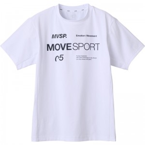 ムーブスポーツmovesportオーセンティックショートスリーブシャツマルチSP半袖 Tシャツ(dmmxja51-wh)