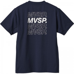 ムーブスポーツmovesportバックロゴ ショートスリーブシャツマルチSP半袖 Tシャツ(dmmxja52-nv)