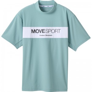 ムーブスポーツmovesportミニカノコ モックネックシャツマルチSP半袖 Tシャツ(dmmxja53-kh)