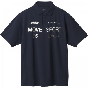 ムーブスポーツmovesportミニカノコ オーセンロゴ ポロシャツマルチSPポロシャツ(dmmxja71-nv)