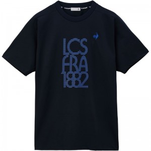 lecoqsportif(ルコック)ヘランカショートスリーブシャツマルチSPTシャツ M(qmmxja01-nv)