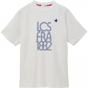 lecoqsportif(ルコック)ヘランカショートスリーブシャツマルチSPTシャツ M(qmmxja01-wh)