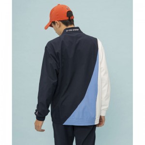 lecoqsportif(ルコック)LCS Plumeクロス ジャケットマルチトレ-ニングトップス(SET)qmmxjf20-nv