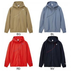 lecoqsportif(ルコック)サンスクリーンクロス フーデッドジャケットマルチトレ-ニングトップス(SET)qmmxjf21-bl