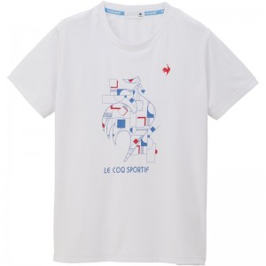 lecoqsportif(ルコック)サンスクリーン 半袖 TシャツマルチSPTシャツ W(qmwxja05-wh)
