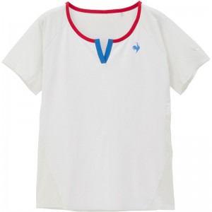 lecoqsportif(ルコック)AILE FORME ゲームシャツテニスゲームシャツ W(qtwxja01-wh)