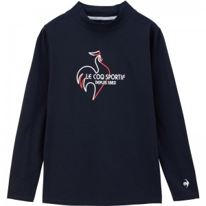 lecoqsportif(ルコック)モックネック長袖 シャツテニスロングTシャツ W(qtwxjb01-nv)