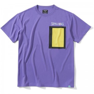 spalding(スポルディング)Tシャツ ホログラムポケットバスケット 半袖Tシャツ(smt23022-9200)