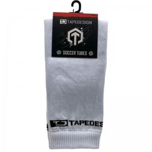 TAPEDESIGNSOCKSSOCCER TUBES WHITEサッカーストッキング(t001)