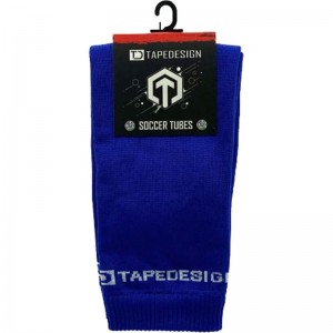 TAPEDESIGNSOCKSSOCCER TUBES BLUEサッカーストッキング(t003)