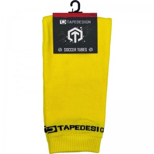 TAPEDESIGNSOCKSSOCCER TUBES YELLOWサッカーストッキング(t007)