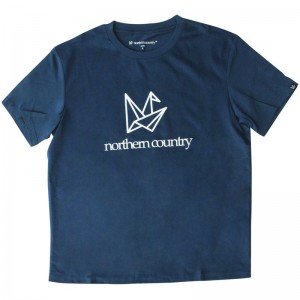 ノーザンカントリーnortherncountryT-SHIRTS(FRONT LOGO)アウトドア半袖Tシャツ(tr1306-nv)