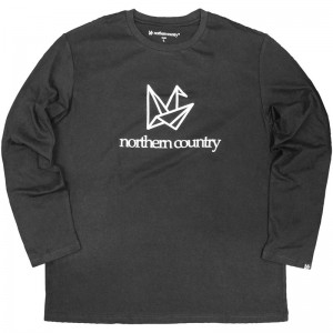 ノーザンカントリーnortherncountryLONG T-SHIRTS(FRONT LOGOアウトドア長袖Tシャツ(tr1311-bk)