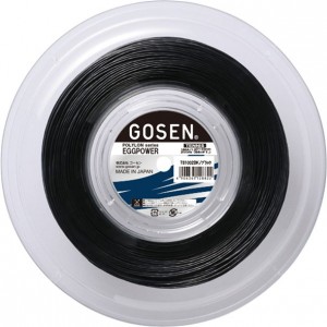 ゴーセン GOSENエッグパワー16 200Mロール ブラックテニス硬式 ガット(ts1002bk)