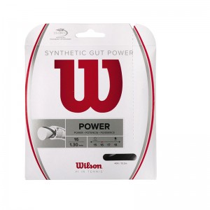 WILSON(ウィルソン)SYNTHETIC GUT POWER 16 BK硬式テニスストリングス硬式テニスストリングスWRZ945200