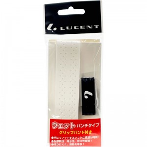 LUCENT(ルーセント)グリップテープ(ラバーバンド付) ホワイトテニス グッズ その他(xle5230)