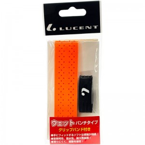 LUCENT(ルーセント)グリップテープ(ラバーバンド付) オレンジテニス グッズ その他(xle5232)