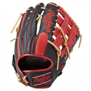 ローリングス Rawlingsソフトボール用 HYPER TECH R2G COLORS for MENソフト用グローブ グラブ ブラック/スカーレット 24SSGS4HTCY719