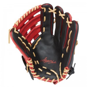 ローリングス Rawlingsソフトボール用 HYPER TECH R2G COLORS for MENソフト用グローブ グラブ ブラック/スカーレット 24SSGS4HTCY719