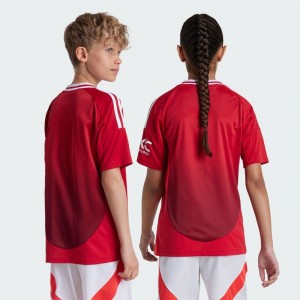 アディダス adidas マンチェスター・ユナイテッド 24/25 ホームユニフォーム キッズ ジュニア サッカー ウェア レプリカ 24FW(JTU96-IT1972)