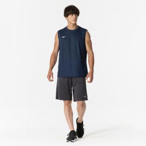 ミズノ MIZUNOナビドライタンクトップ (丸首/大きいサイズ)トレーニング メンズ Ｔシャツ(32JABG19)