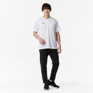 ミズノ MIZUNOナビドライTシャツ 半袖/V首トレーニング メンズ Ｔシャツ32MA1191