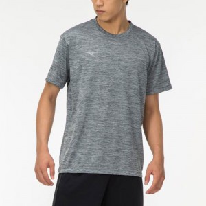 ミズノ MIZUNOナビドライTシャツ(半袖/杢調)トレーニングウエア (メンズ) Ｔシャツ(32MA2190)