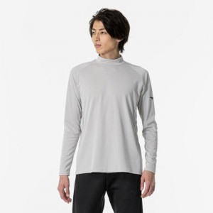 ミズノ MIZUNO発熱素材 ブレスサーモTシャツ (ハイネック) メンズトレーニング Ｔシャツ(32MAA544)