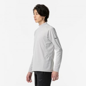 ミズノ MIZUNO発熱素材 ブレスサーモTシャツ (ハイネック) メンズトレーニング Ｔシャツ(32MAA544)