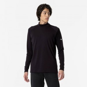 ミズノ MIZUNO発熱素材 ブレスサーモTシャツ (ハイネック) メンズトレーニング Ｔシャツ(32MAA544)