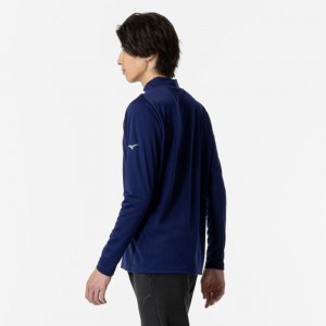 ミズノ MIZUNO発熱素材 ブレスサーモTシャツ (ハイネック) メンズトレーニング Ｔシャツ(32MAA544)