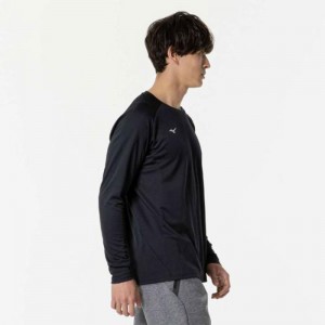 ミズノ MIZUNO発熱素材 ブレスサーモTシャツ 長袖トレーニング メンズ Ｔシャツ(32MAB543)