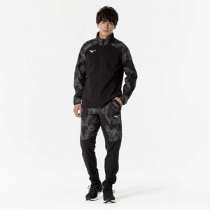 ミズノ MIZUNOストレッチ/防風/発熱素材 テックシールド×ブレスサーモパンツトレーニング メンズ ウィンドブレーカー(32MDB530)