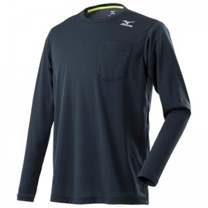 ミズノ MIZUNO(発熱素材)ブレスサーモクルーネックシャツ長袖ウエア Tシャツ 長袖(F2JA8580)