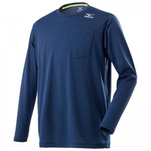 ミズノ MIZUNO(発熱素材)ブレスサーモクルーネックシャツ長袖ウエア Tシャツ 長袖(F2JA8580)