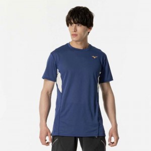 ミズノ MIZUNO汗処理/通気 ドライエアロフローTシャツ (オーロラ)ランニング ウエア ランニングシャツ(J2MAB004)