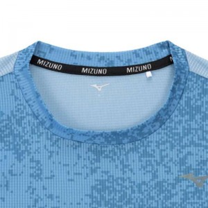 ミズノ MIZUNO汗処理/通気 ドライエアロフロープレミアムTシャツ (オーロラ)ランニング ウエア ランニングシャツ(J2MAB501)