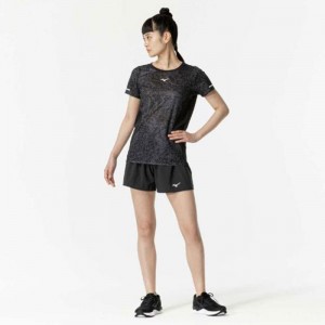 ミズノ MIZUNO汗処理/通気 ドライエアロフロープレミアムTシャツ (オーロラ)ランニング ウエア ランニングシャツ(J2MAB701)