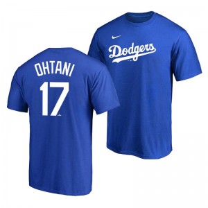 ナイキ NIKE 大谷翔平選手 ロサンゼルス・ドジャース ネーム・ナンバー Tシャツ 野球 ウェア Tシャツ ブルー 24AW(ML0124SS05)