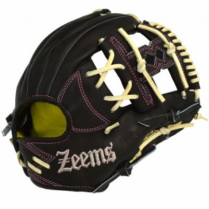 ジームス Zeems 限定 軟式グラブ 三方親 内野手用 Zeems型ロゴ 野球 軟式 グローブ グラブ 一般 24SS(SV-528CBN-ZEEMS-SI)