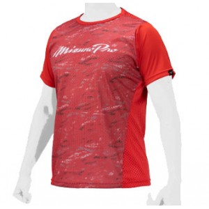 ミズノ MIZUNO ミズノプロ グラフィックTシャツ (ユニセックス) 野球 ウェア トレーニング 練習 シャツ 24SS(12JABT70)