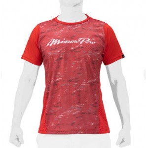 ミズノ MIZUNO ミズノプロ グラフィックTシャツ (ユニセックス) 野球 ウェア トレーニング 練習 シャツ 24SS(12JABT70)