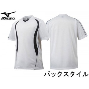 ミズノ MIZUNOベースボールシャツ V首・デザイン切リ替エシャツ(12JC5L10)