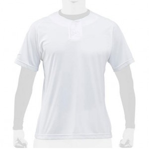 ミズノ MIZUNOベースボールシャツ ハーフボタン 野球 ウェア ベースボールシャツ(12JC8L21)